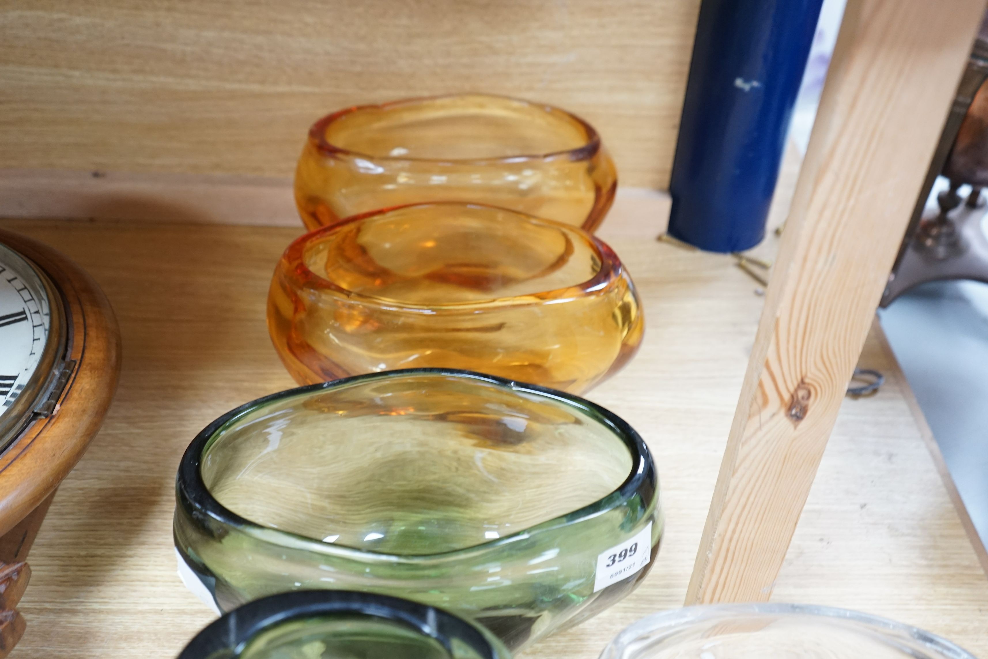 N.B. WHITEFRIARS - A group of glass vases, tallest 19cm